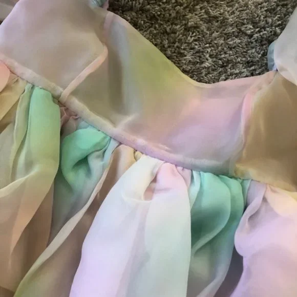 Selkie The Rainbow French Puff Midi Dress - Picture 8 of 12